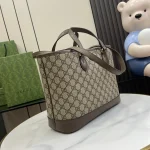 GUCCI Ophidia中號米白帆布手提包-765043：圖片 3