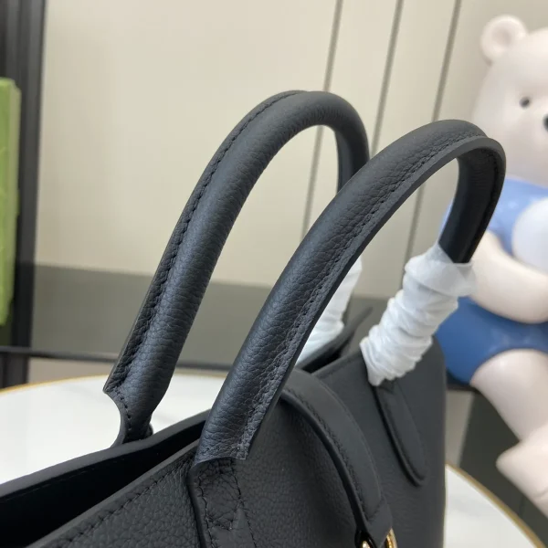 GUCCI Spring Summer春夏灰褐粒面手提包-806205：圖片 6