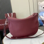 GUCCI Rosso Ancora紅色皮革斜揹包-801887：圖片 4