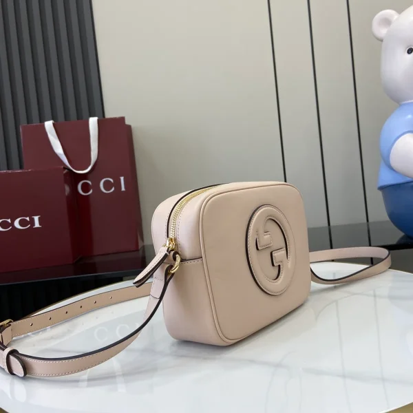 GUCCI Blondie迷你紅色滑面皮革斜揹包-820429：圖片 3