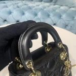 Dior Lady mini 黑色斜挎包mini-M0505：圖片 8