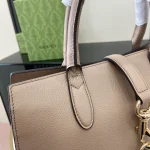 GUCCI Spring Summer春夏中號黑色皮革托特包-806205：圖片 7