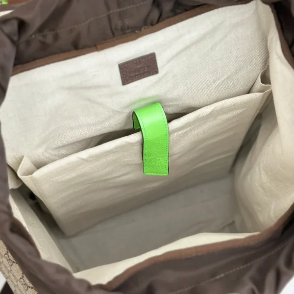 GUCCI Ophidia中號米棕帆布後揹包-598140：圖片 10