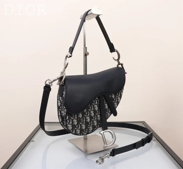 Dior Saddle 藍色單肩包中號MM-M0455：圖片 3