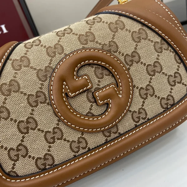 GUCCI Blondie棕滑面肩揹包-815700：圖片 7