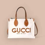 GUCCI Gucci Lido小號米棕帆布手提包-772144