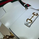 GUCCI 馬銜扣1955馬銜黑色皮革斜揹包-658574：圖片 8
