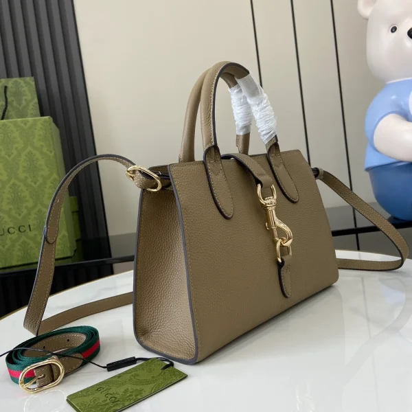 GUCCI Rosso Ancora小號紅色皮革手提包-795349：圖片 3
