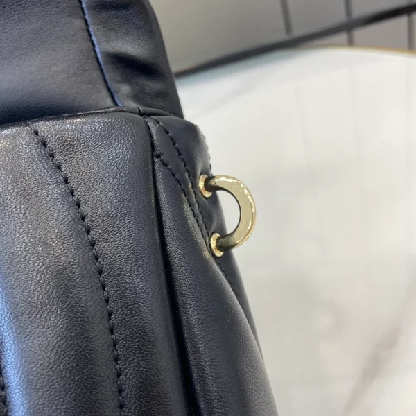 GUCCI GG Milano小號黑色皮革斜背包-806016：圖片 12