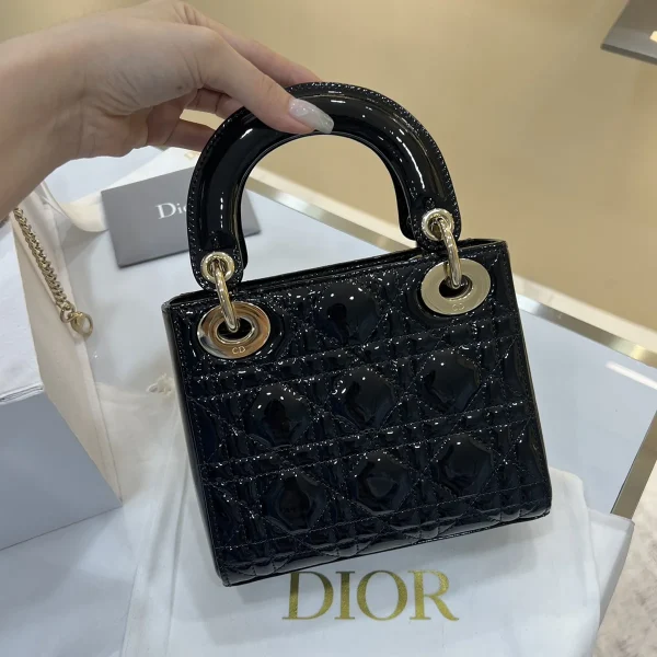 Dior Lady mini 黑色單肩包mini-M0505：圖片 3
