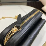 GUCCI GG Signature迷你黑色皮革肩揹包-781554：圖片 8