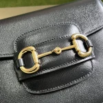 GUCCI Horsebit 1955米棕帆布肩揹包-760191：圖片 6