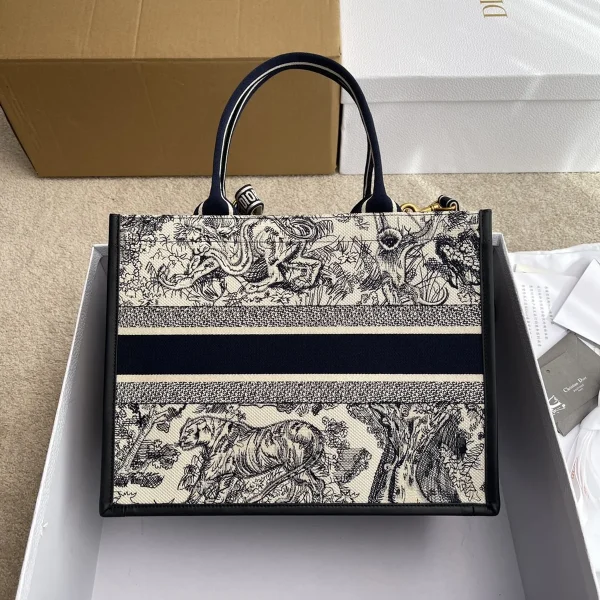 Dior Book 白色托特包中號MM-M1324：圖片 4