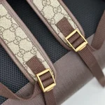 GUCCI Ophidia中號米棕帆布後揹包-598140：圖片 9