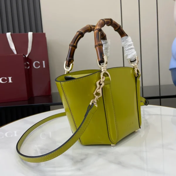 GUCCI Gucci Rosso Ancora紅色光面手挽包-805832：圖片 3