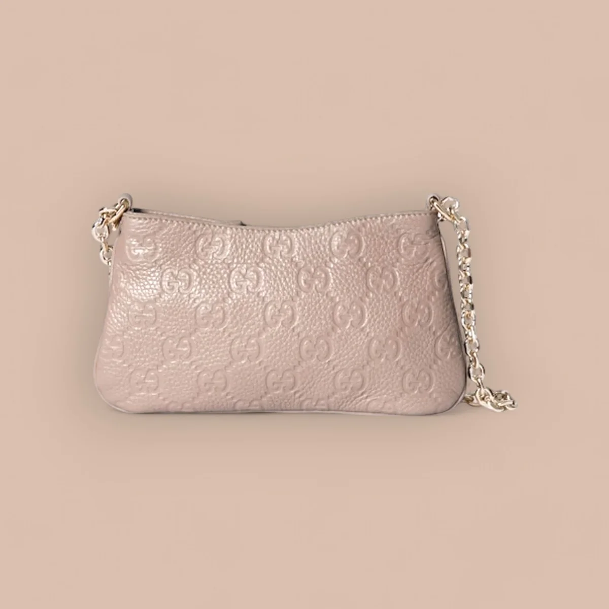 GUCCI GG Emblem迷你黑色皮革斜揹包-815278 1 GUCCI GG Emblem迷你黑色皮革斜揹包-815278
