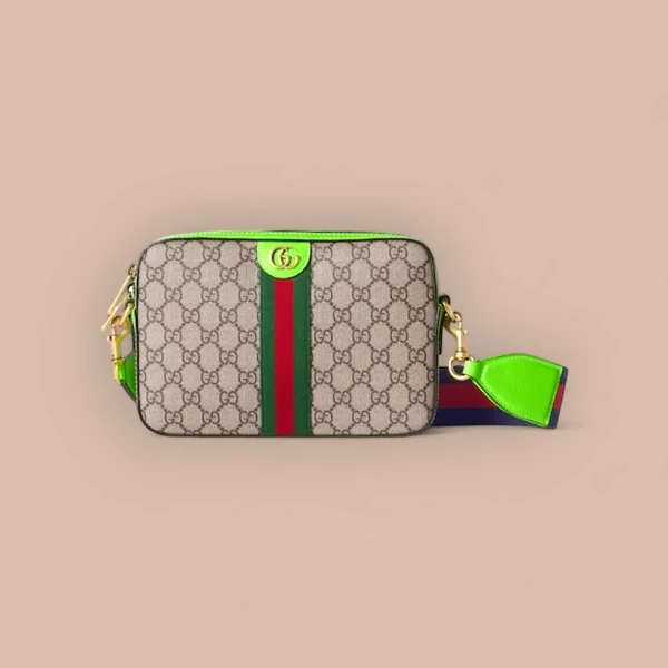 GUCCI Ophidia米棕帆布斜揹包-699439