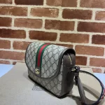 GUCCI Ophidia藍帆布斜挎包-722117：圖片 8