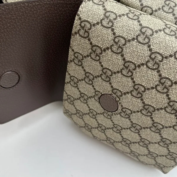 GUCCI Ophidia中號米棕帆布後揹包-598140：圖片 7