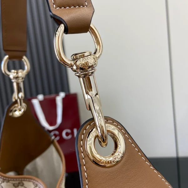 GUCCI Original GG中號米棕帆布肩揹包-815924：圖片 6