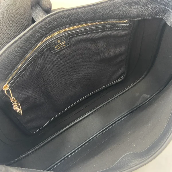 GUCCI Jackie大號黑色粒面斜揹包-813650：圖片 9