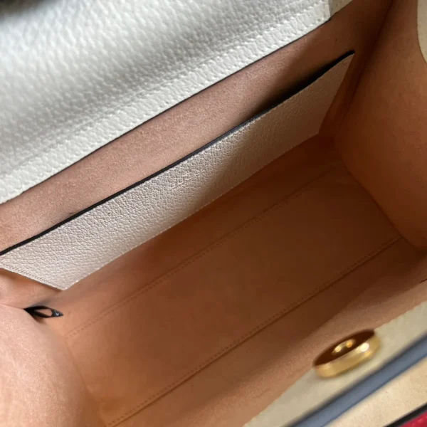 GUCCI Diana小號白色皮革手提包-702721：圖片 9