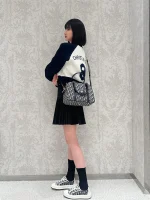 Dior D-Vibe 藍色斜挎包中號MM-M1341：圖片 2