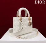 Dior Lady 白色羊皮斜挎包小號PM-M0538：圖片 2