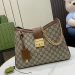 GUCCI Padlock中號米白帆布肩揹包-795113：圖片 2