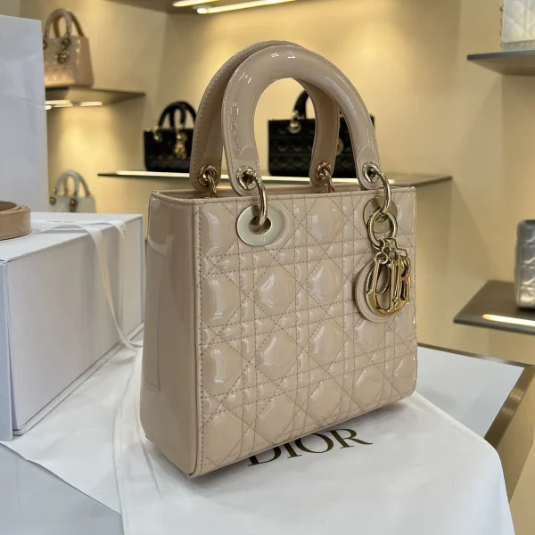 Dior Lady 米色斜挎包小號PM-M0531：圖片 4