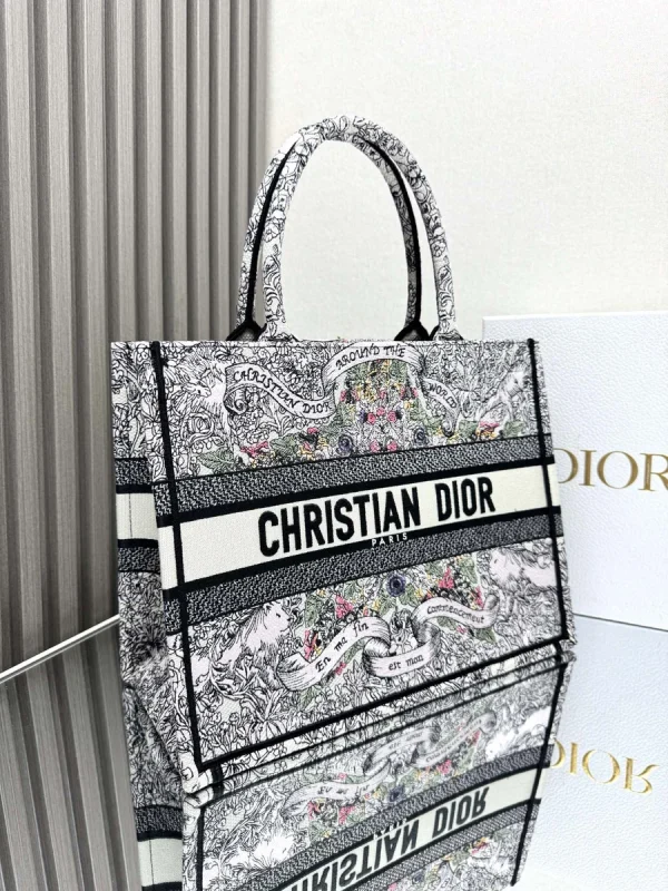 Dior Book 奶白色托特包中號MM-M1296：圖片 4