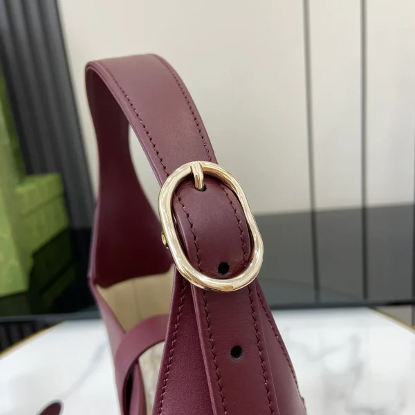 GUCCI Jackie 1961小號紅色皮革肩揹包-810232：圖片 7