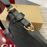 GUCCI Original GG黑色迷你帆布斜揹包-782919：圖片 5