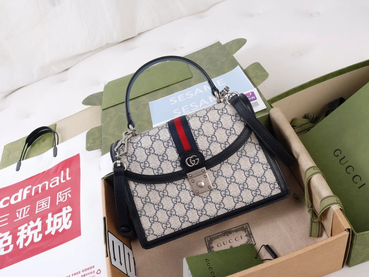 GUCCI Ophidia米棕帆布斜揹包-651055 2 GUCCI Ophidia米棕帆布斜揹包-651055