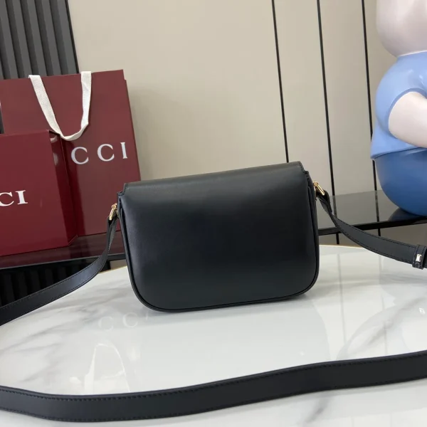 GUCCI Horsebit 1955米棕皮革肩揹包-815205：圖片 4