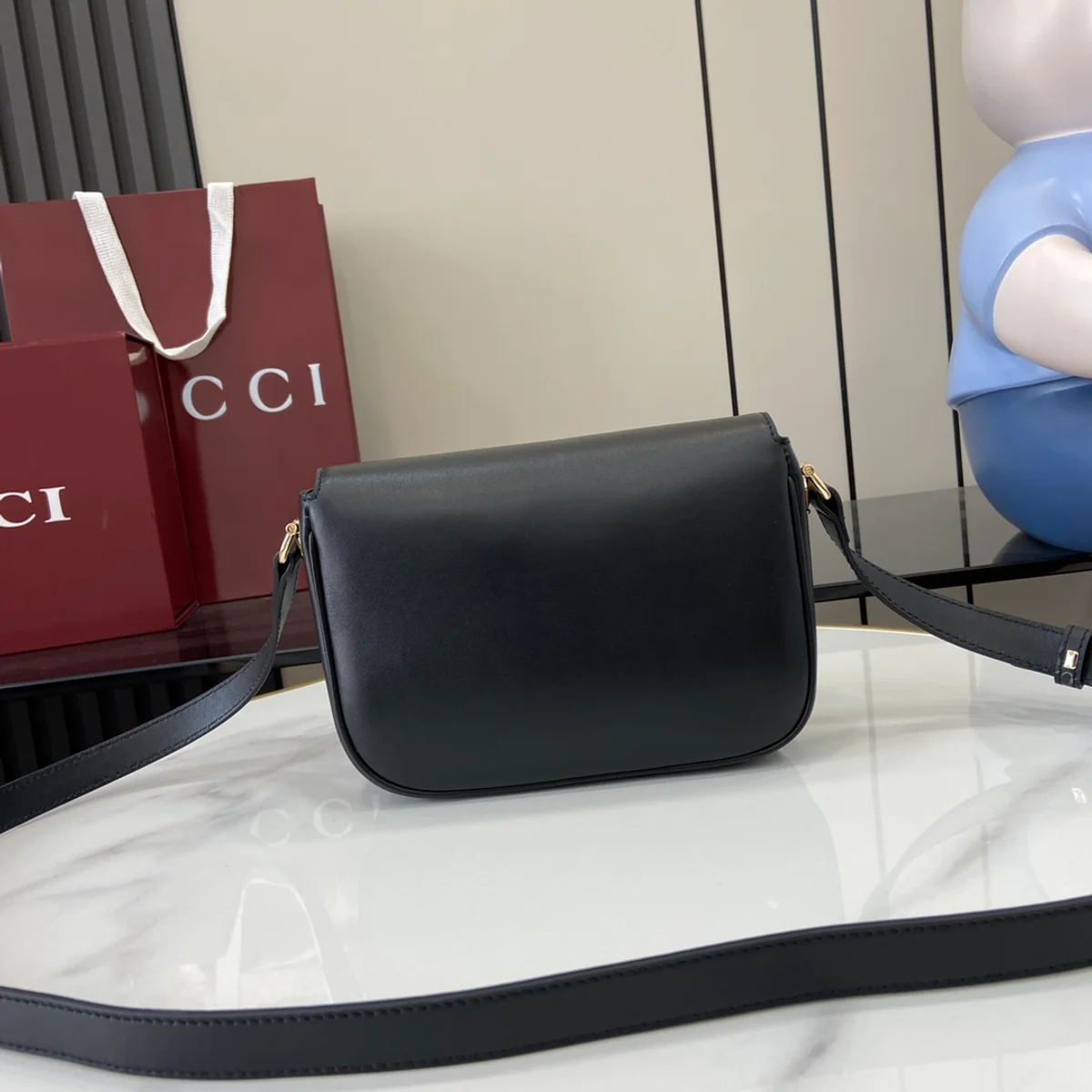 GUCCI Horsebit 1955米棕皮革肩揹包-815205 4 GUCCI Horsebit 1955米棕皮革肩揹包-815205