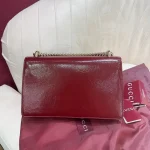 GUCCI Dionysus小號淺灰漆皮肩揹包-795005：圖片 8