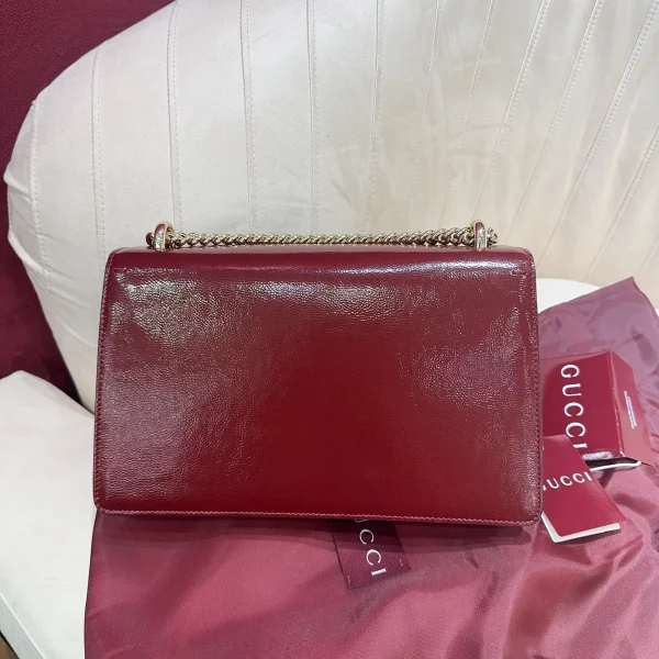 GUCCI Dionysus小號淺灰漆皮肩揹包-795005：圖片 8