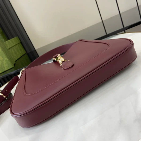 GUCCI Jackie 1961小號紅色皮革肩揹包-810232：圖片 6