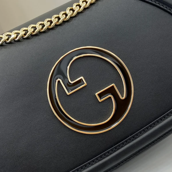 GUCCI Gucci Blondie小號黑色皮革斜揹包-815715：圖片 6