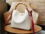 GUCCI Diana小號白色皮革斜揹包-746251：圖片 5