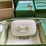 GUCCI Horsebit 1955小號黑色皮革肩揹包-760196：圖片 2