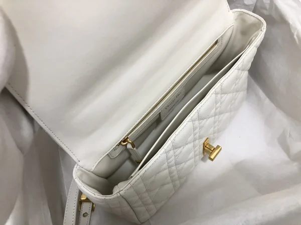 Dior Caro 象牙色小牛皮斜挎包中號MM-M9242：圖片 9