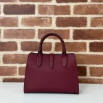 GUCCI Elegance米白粒面皮手提包-795349：圖片 4