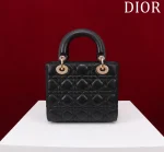 Dior Lady 黑色羊皮斜挎包小號PM-M0538：圖片 3