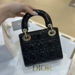 Dior Lady mini 黑色羊皮斜挎包mini-M0505：圖片 3