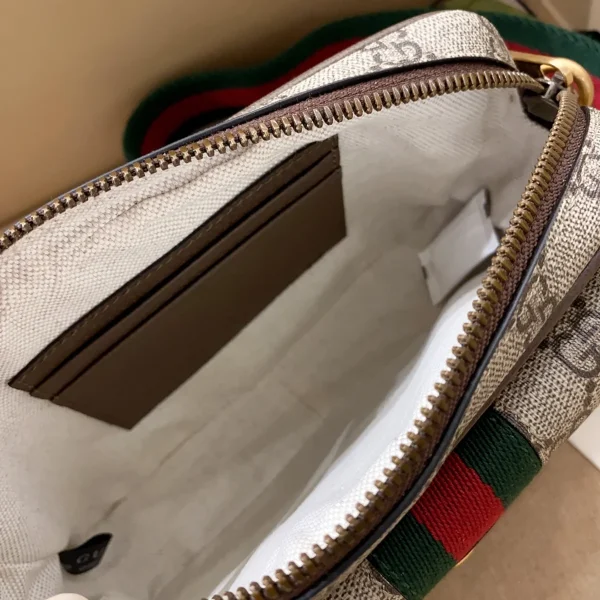 GUCCI Ophidia米棕帆布斜挎包-746308：圖片 8