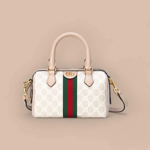 GUCCI GG Supreme迷你米棕帆布手提包-772053