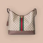 GUCCI Ophidia中號米棕帆布肩揹包-781392