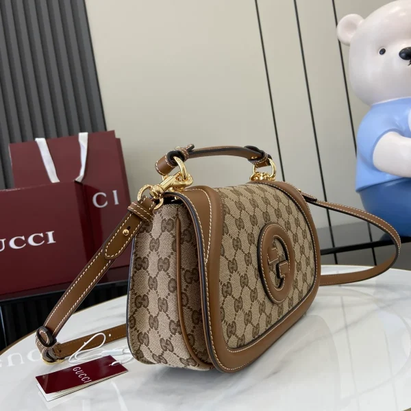 GUCCI Blondie小號紅色皮革手提包-815714：圖片 3